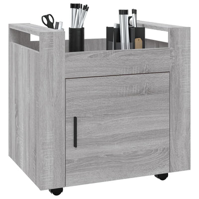 Desk Trolley Grey Sonoma 60x45x60 cm Engineered Wood