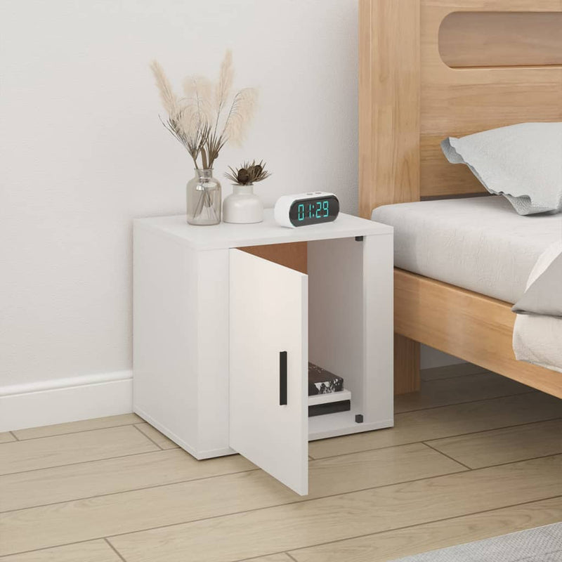 Bedside Cabinet White 50x39x47 cm