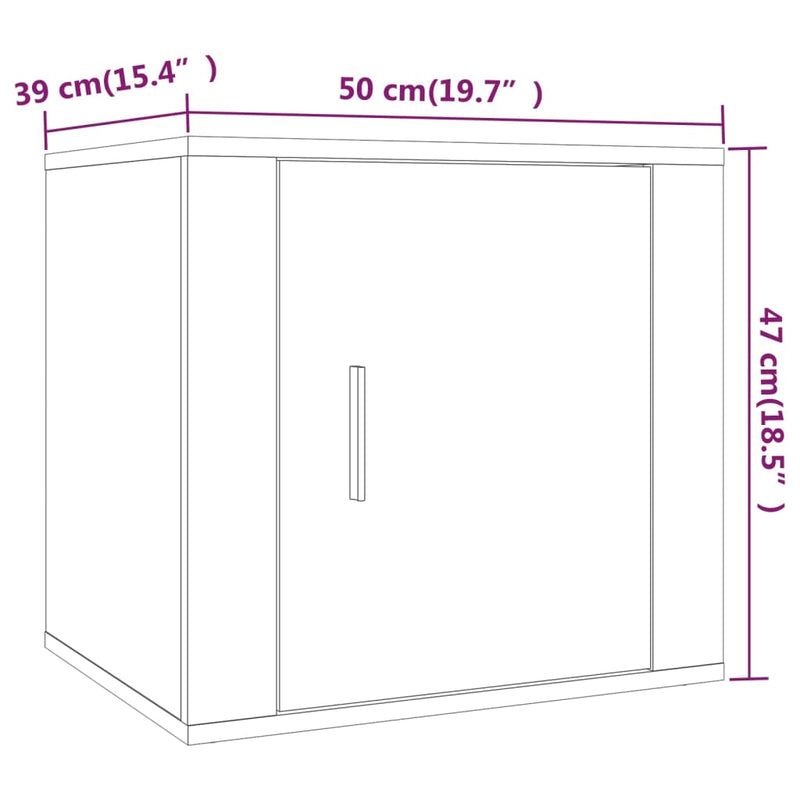 Bedside Cabinets 2 pcs White 50x39x47 cm