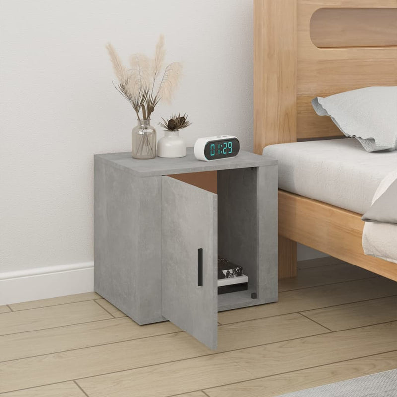 Bedside Cabinet Concrete Grey 50x39x47 cm