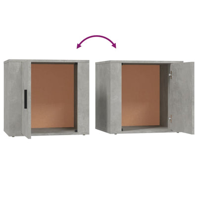 Bedside Cabinets 2 pcs Concrete Grey 50x39x47 cm