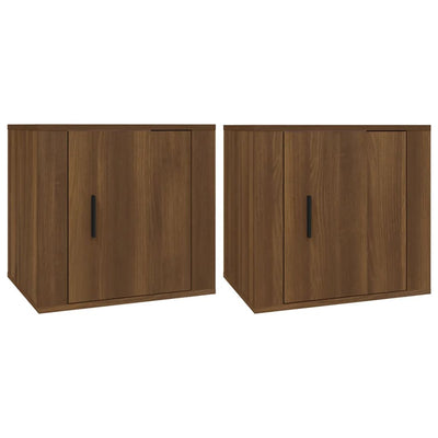 Bedside Cabinets 2 pcs Brown Oak 50x39x47 cm