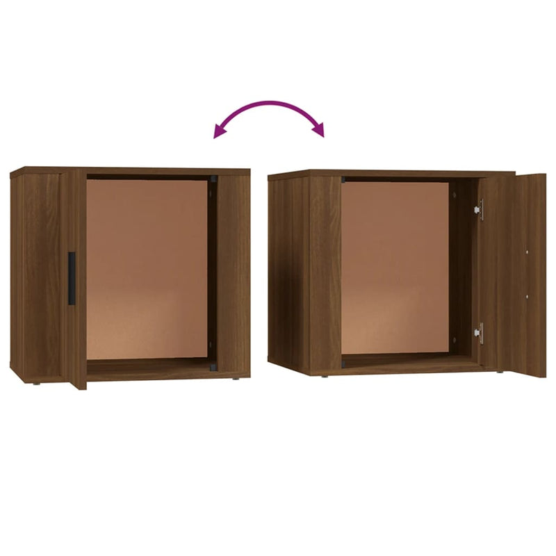 Bedside Cabinets 2 pcs Brown Oak 50x39x47 cm