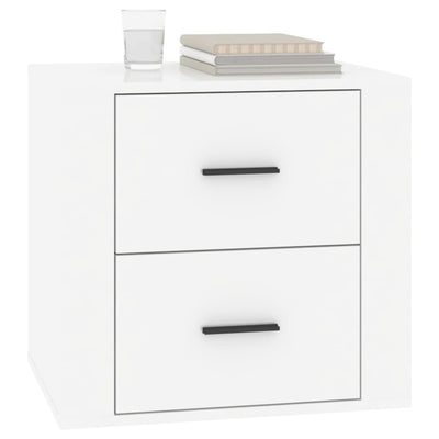 Bedside Cabinet High Gloss White 50x39x47 cm