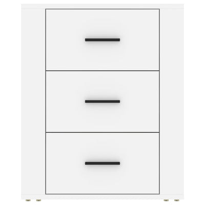 Bedside Cabinet White 50x36x60 cm Engineered Wood