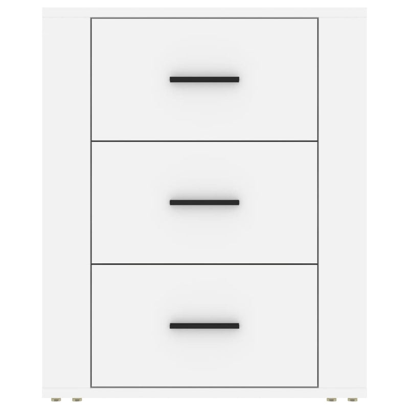 Bedside Cabinet White 50x36x60 cm Engineered Wood