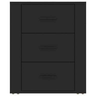 Bedside Cabinet Black 50x36x60 cm Engineered Wood