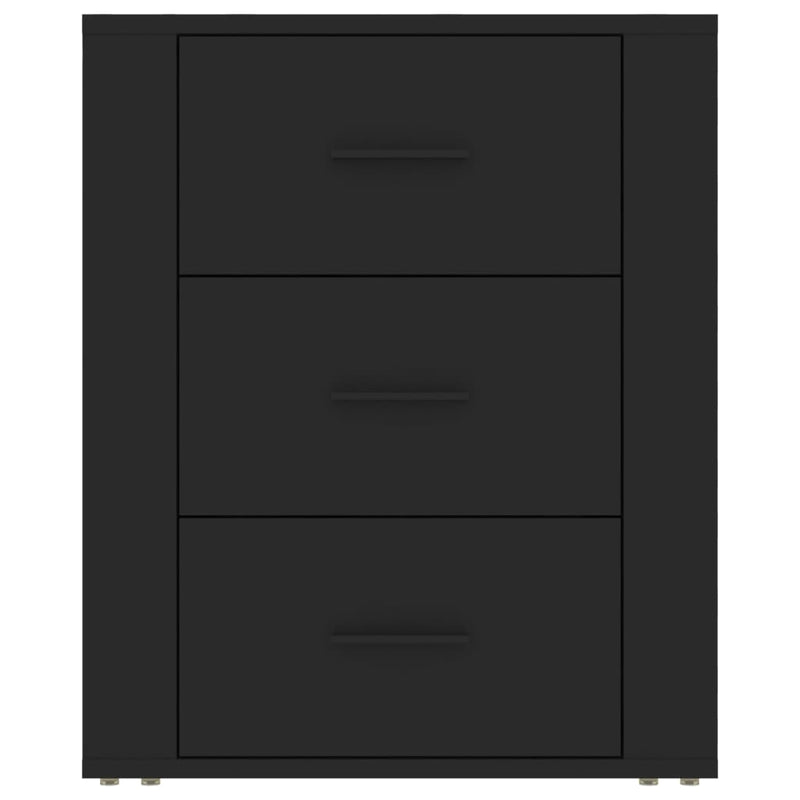 Bedside Cabinet Black 50x36x60 cm Engineered Wood