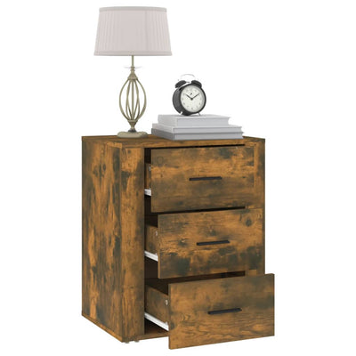 Bedside Cabinet Smoked Oak 50x36x60 cm Engineered Wood