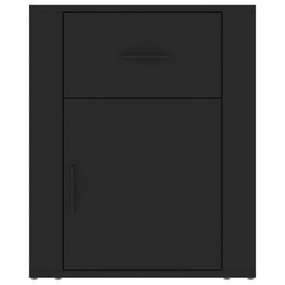 Bedside Cabinet Black 50x36x60 cm Engineered Wood