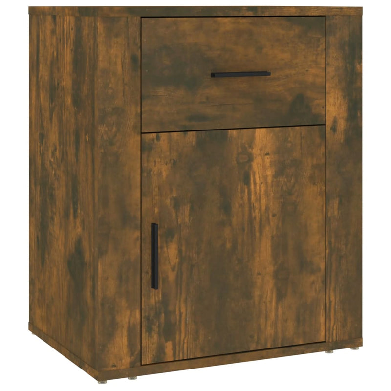 Bedside Cabinet Smoked Oak 50x36x60 cm Engineered Wood