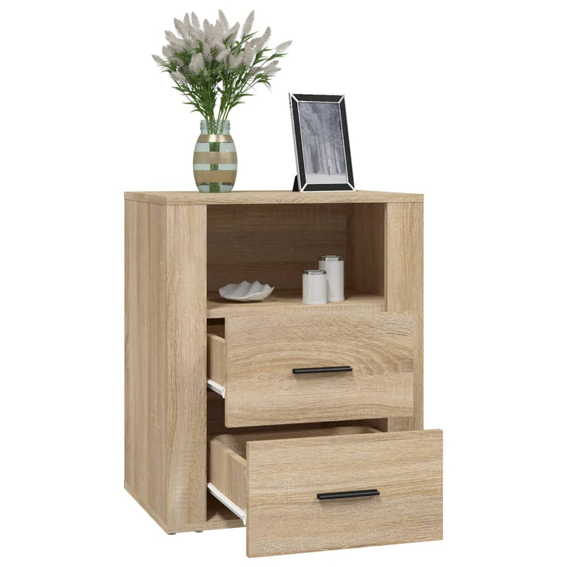 Bedside Cabinet Sonoma Oak 50x36x60 cm Engineered Wood