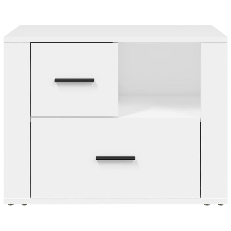 Bedside Cabinet White 60x36x45 cm Engineered Wood