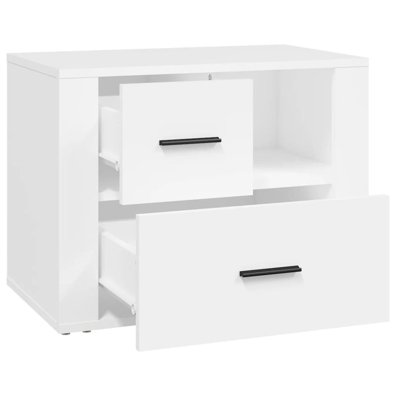 Bedside Cabinet White 60x36x45 cm Engineered Wood