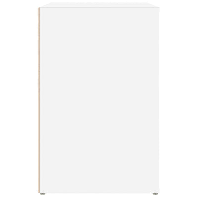 Shoe Cabinet White 130x35x54 cm Engineered Wood