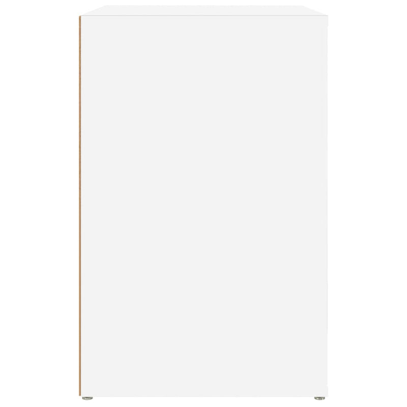 Shoe Cabinet White 130x35x54 cm Engineered Wood