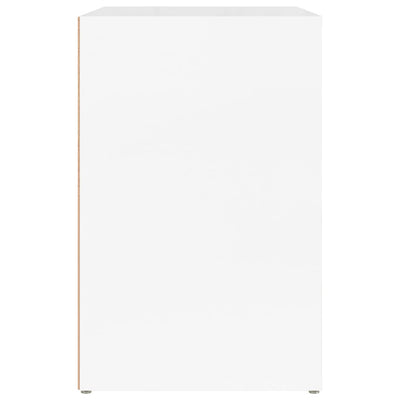 Shoe Cabinet High Gloss White 130x35x54 cm Engineered Wood