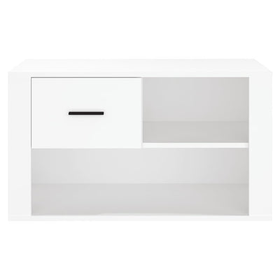 Shoe Cabinet White 80x35x45 cm Engineered Wood