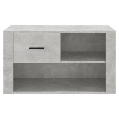 Shoe Cabinet Concrete Grey 80x35x45 cm Engineered Wood