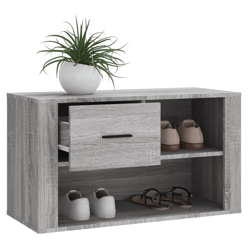 Shoe Cabinet Grey Sonoma 80x35x45 cm Engineered Wood