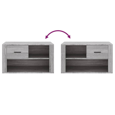 Shoe Cabinet Grey Sonoma 80x35x45 cm Engineered Wood