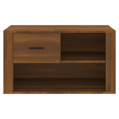 Shoe Cabinet Brown Oak 80x35x45 cm Engineered Wood