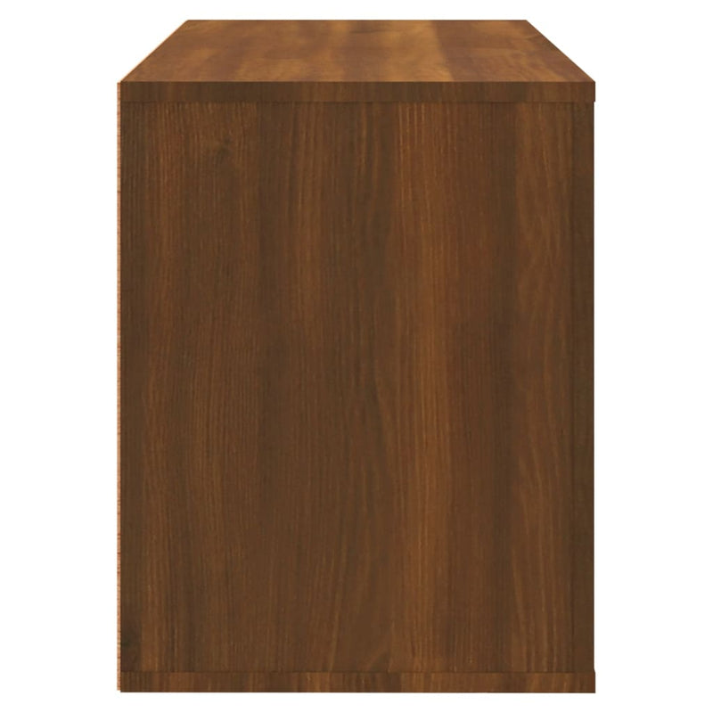 Shoe Cabinet Brown Oak 80x35x45 cm Engineered Wood