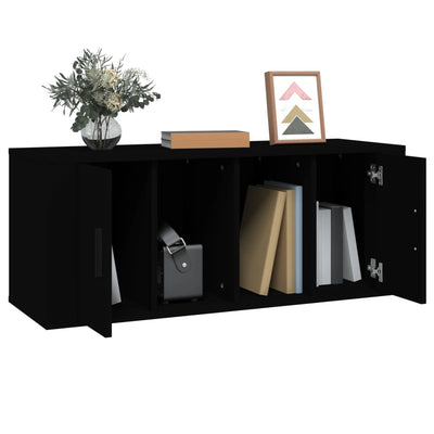 TV Cabinet Black 100x35x40 cm Engineered Wood