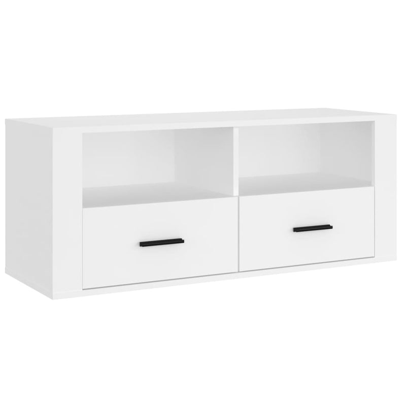 TV Cabinet White 100x35x40 cm Engineered Wood