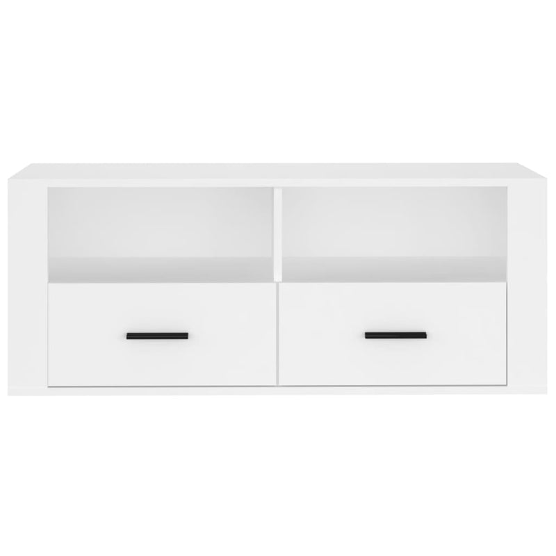 TV Cabinet White 100x35x40 cm Engineered Wood