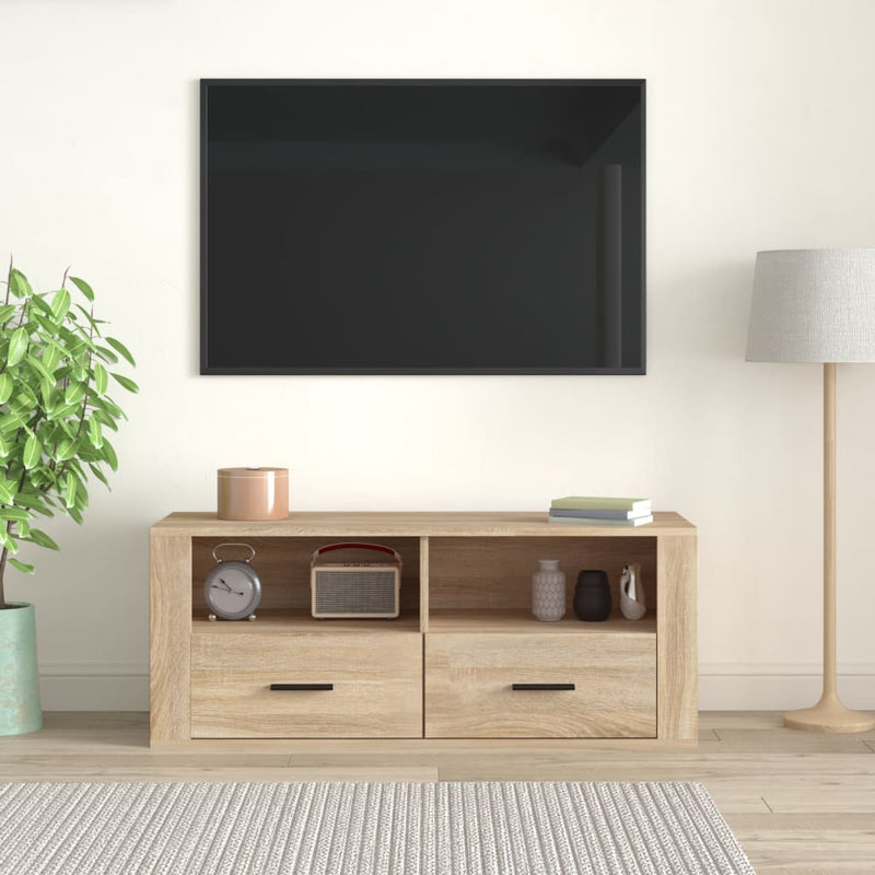 TV Cabinet Sonoma Oak 100x35x40 cm Engineered Wood