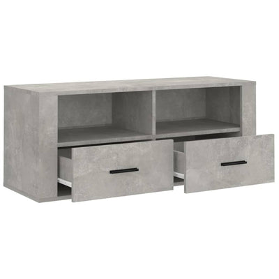 TV Cabinet Concrete Grey 100x35x40 cm Engineered Wood