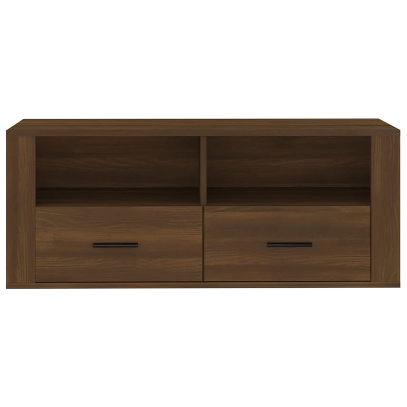 TV Cabinet Brown Oak 100x35x40 cm Engineered Wood