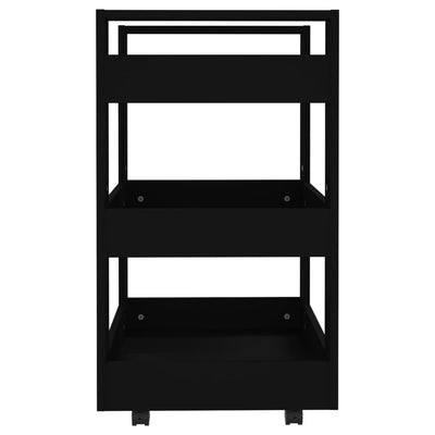 Kitchen Trolley Black 60x45x80 cm Engineered Wood