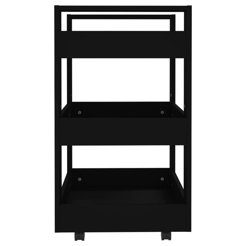 Kitchen Trolley Black 60x45x80 cm Engineered Wood