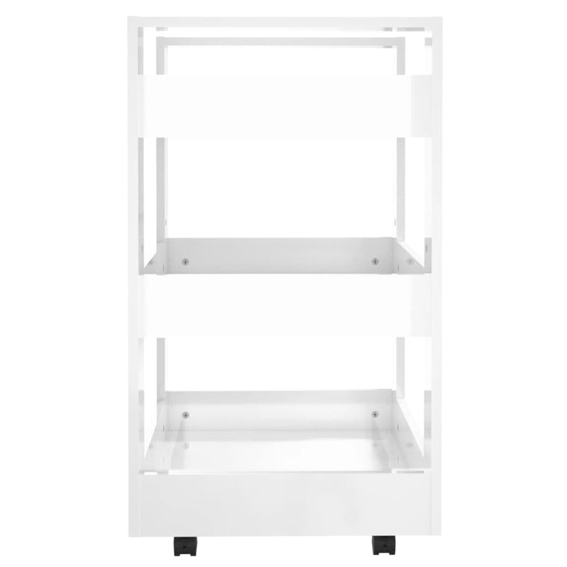 Kitchen Trolley High Gloss White 60x45x80 cm Engineered Wood