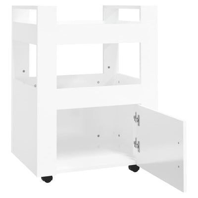 Kitchen Trolley High Gloss White 60x45x80 cm Engineered Wood