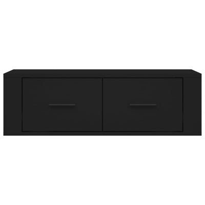 Hanging TV Cabinet Black 80x36x25 cm Engineered Wood