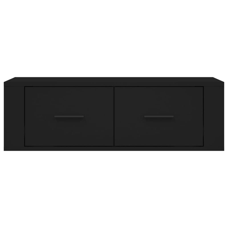 Hanging TV Cabinet Black 80x36x25 cm Engineered Wood