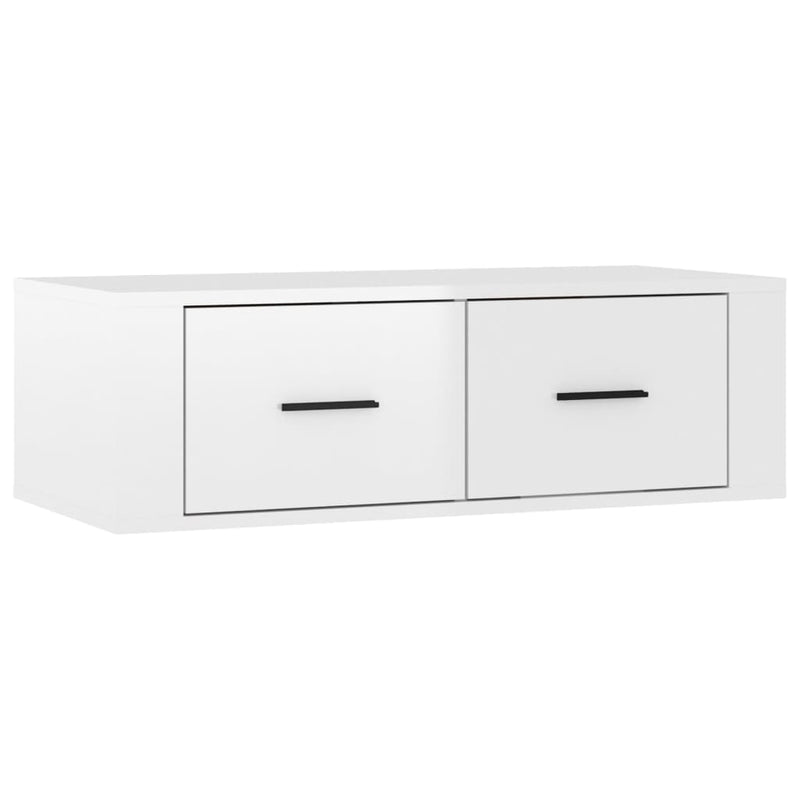 Hanging TV Cabinet High Gloss White 80x36x25 cm Engineered Wood