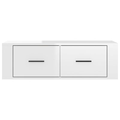 Hanging TV Cabinet High Gloss White 80x36x25 cm Engineered Wood