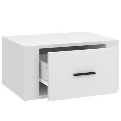 Wall-mounted Bedside Cabinet White 50x36x25 cm