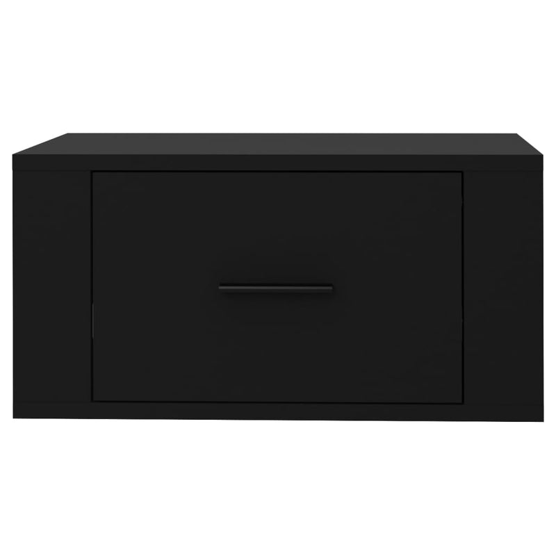 Wall-mounted Bedside Cabinet Black 50x36x25 cm