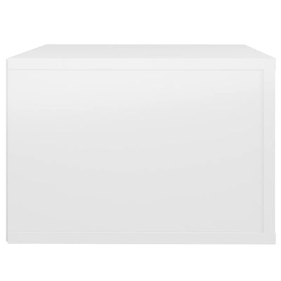 Wall-mounted Bedside Cabinet High Gloss White 50x36x25 cm