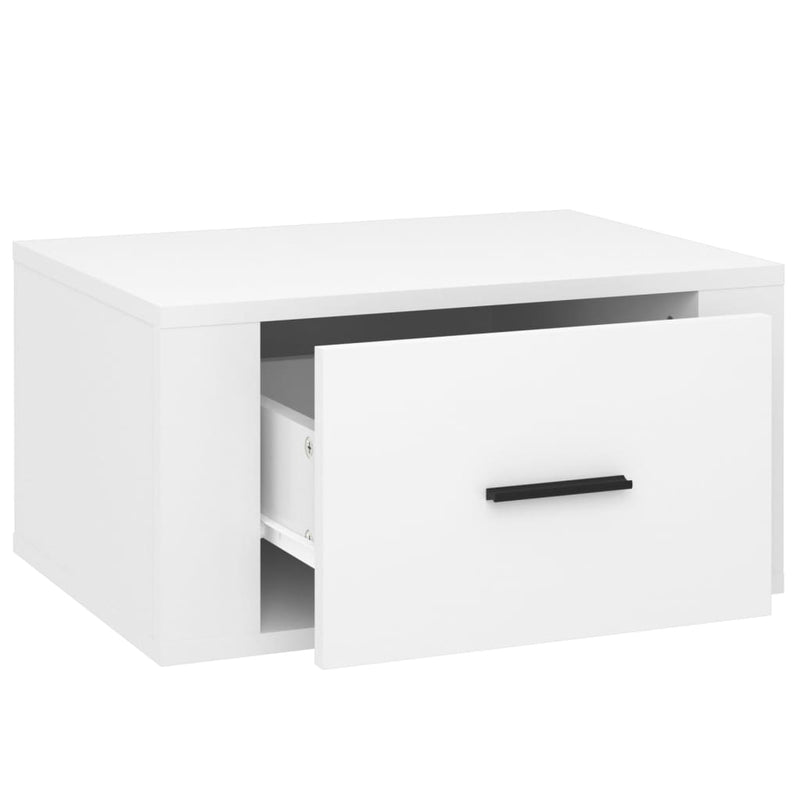 Wall-mounted Bedside Cabinets 2 pcs High Gloss White 50x36x25cm