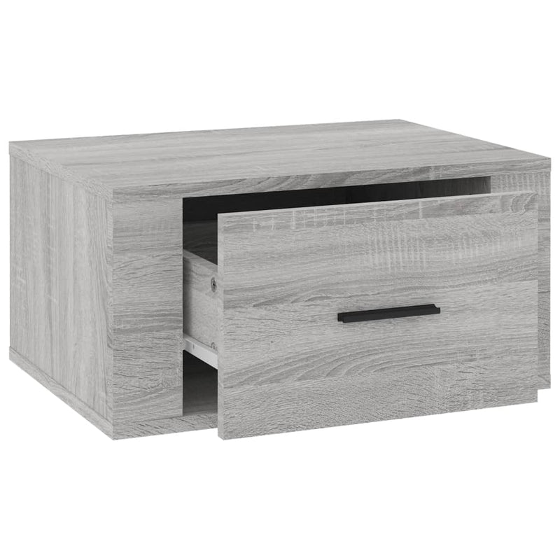 Wall-mounted Bedside Cabinet Grey Sonoma 50x36x25 cm