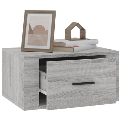 Wall-mounted Bedside Cabinets 2 pcs Grey Sonoma 50x36x25 cm