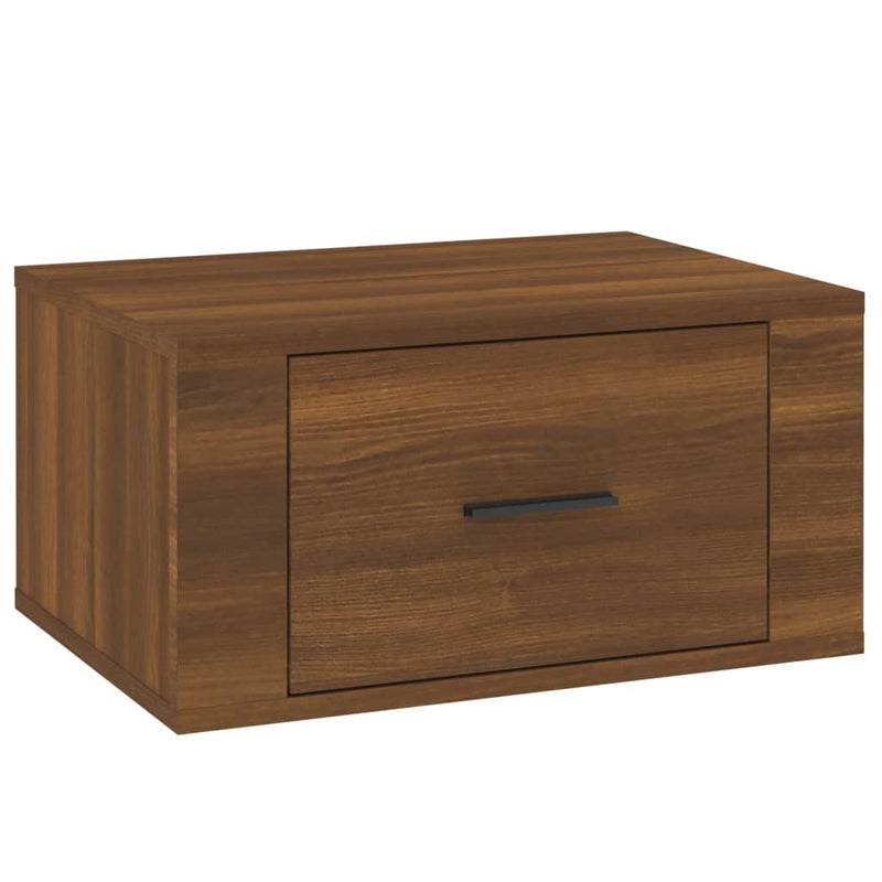 Wall-mounted Bedside Cabinet Brown Oak 50x36x25 cm