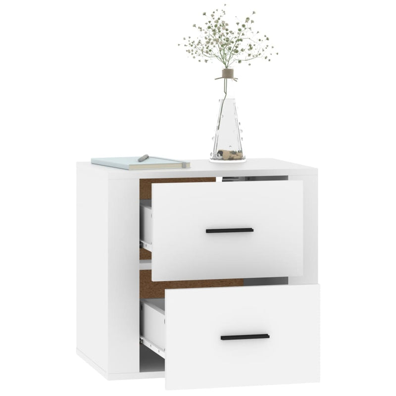 Wall-mounted Bedside Cabinet White 50x36x47 cm