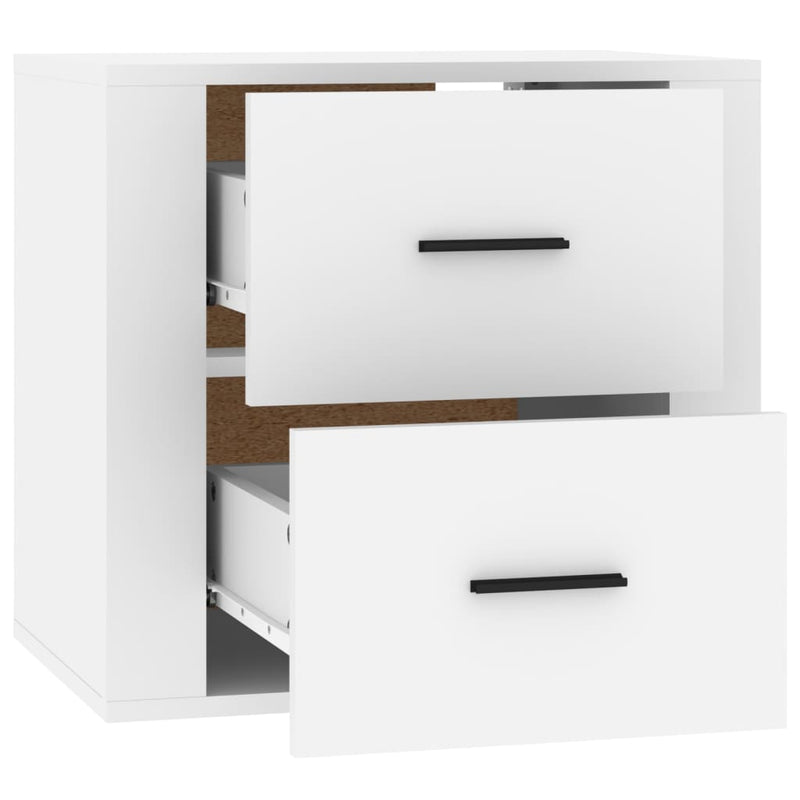 Wall-mounted Bedside Cabinet White 50x36x47 cm